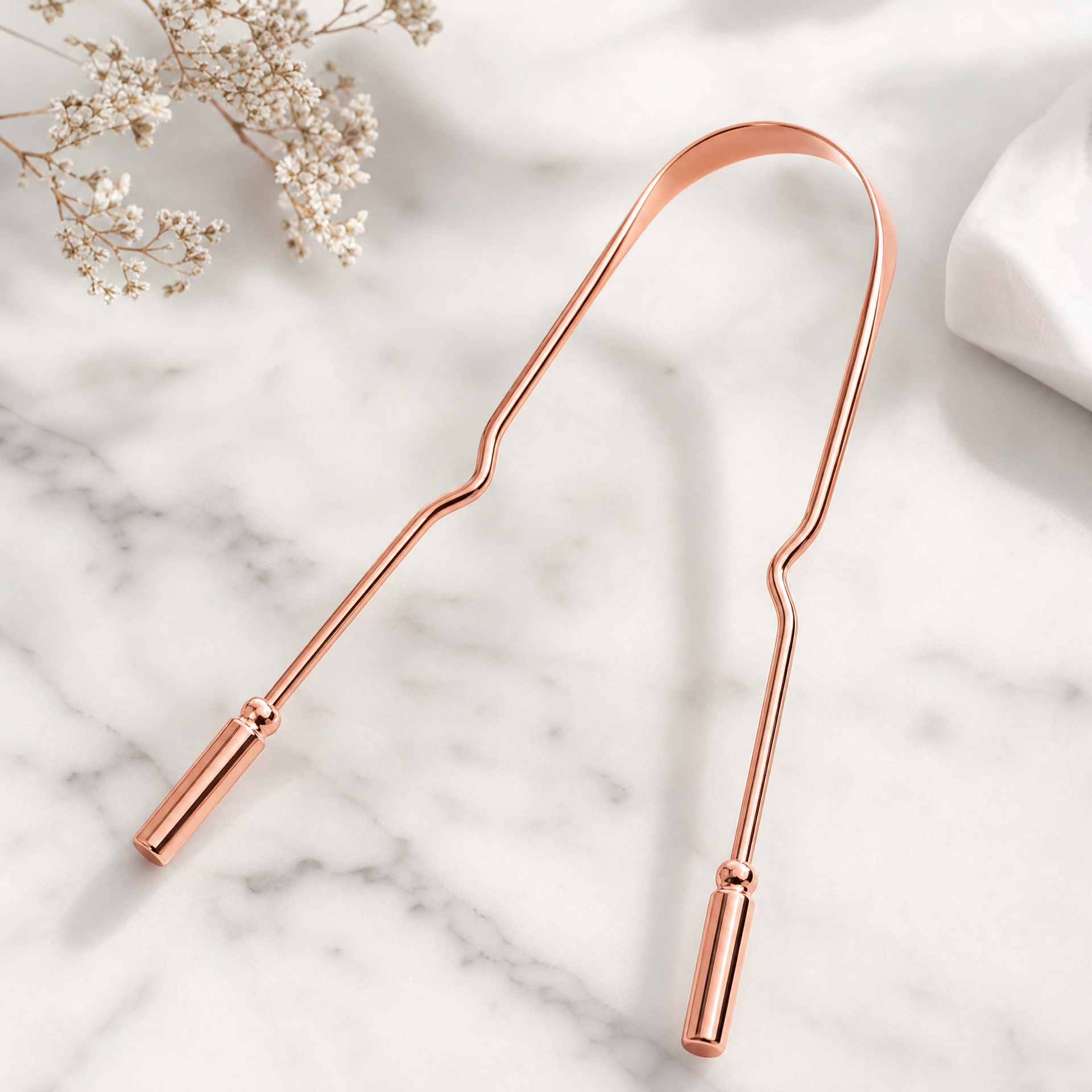 Pure Copper Tongue Scraper - Ultimate Oral Hygiene Care