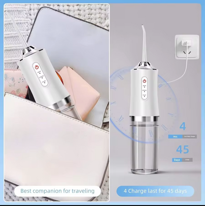Cordless Water Flosser – 220ml Water Tank | IPX7 Waterproof | 4 Pressure Modes
