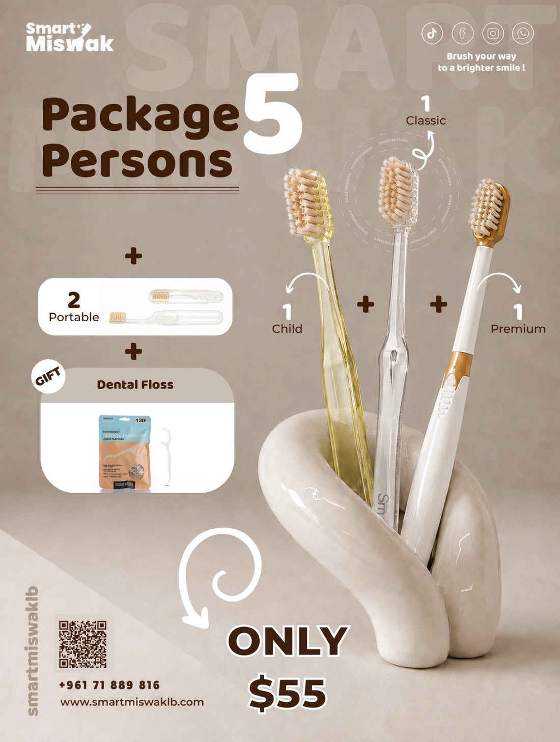 5 persons package