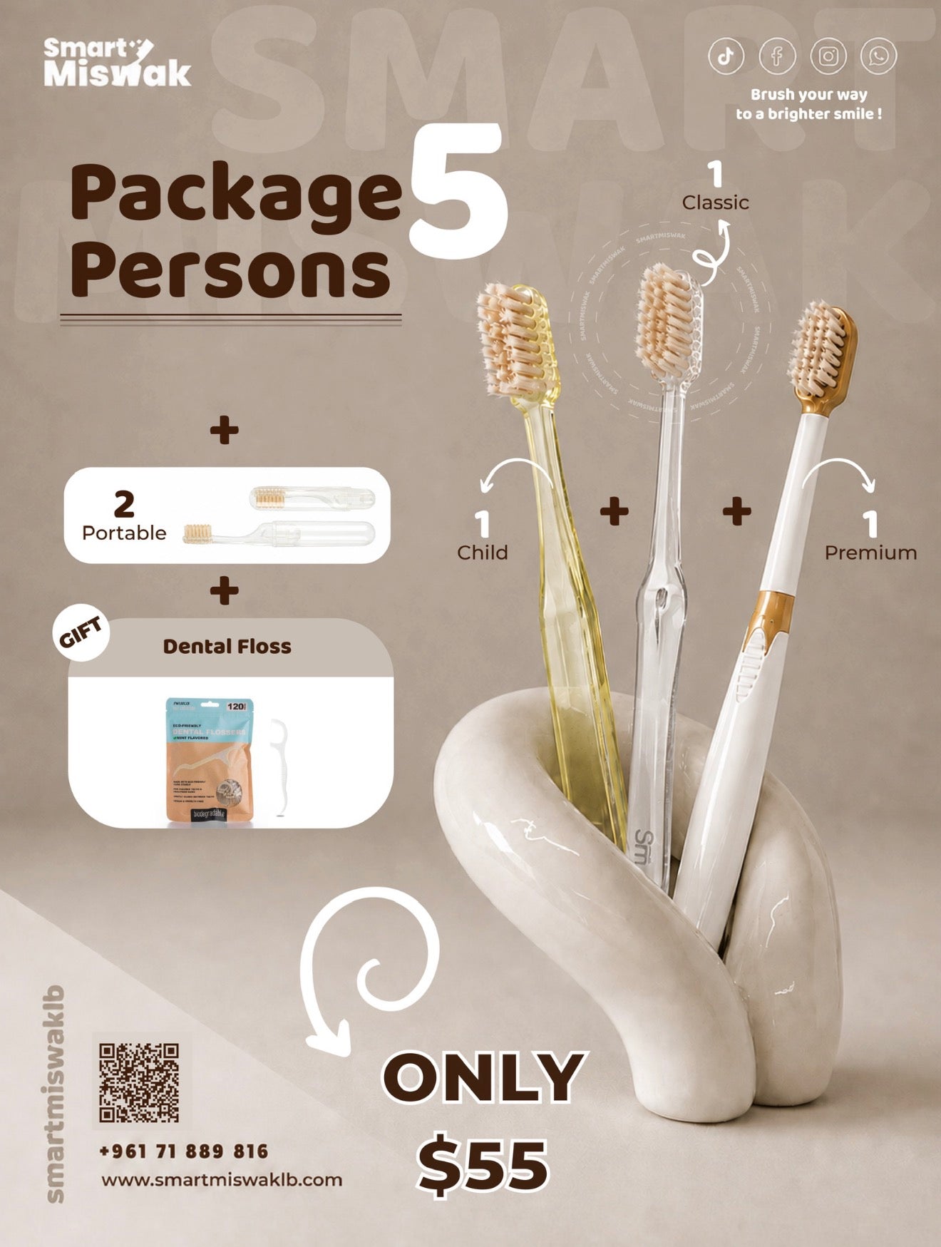 5 persons package