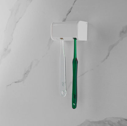 Wall-Mounted Toothbrush Holder with Cover – Small (2 Slots)