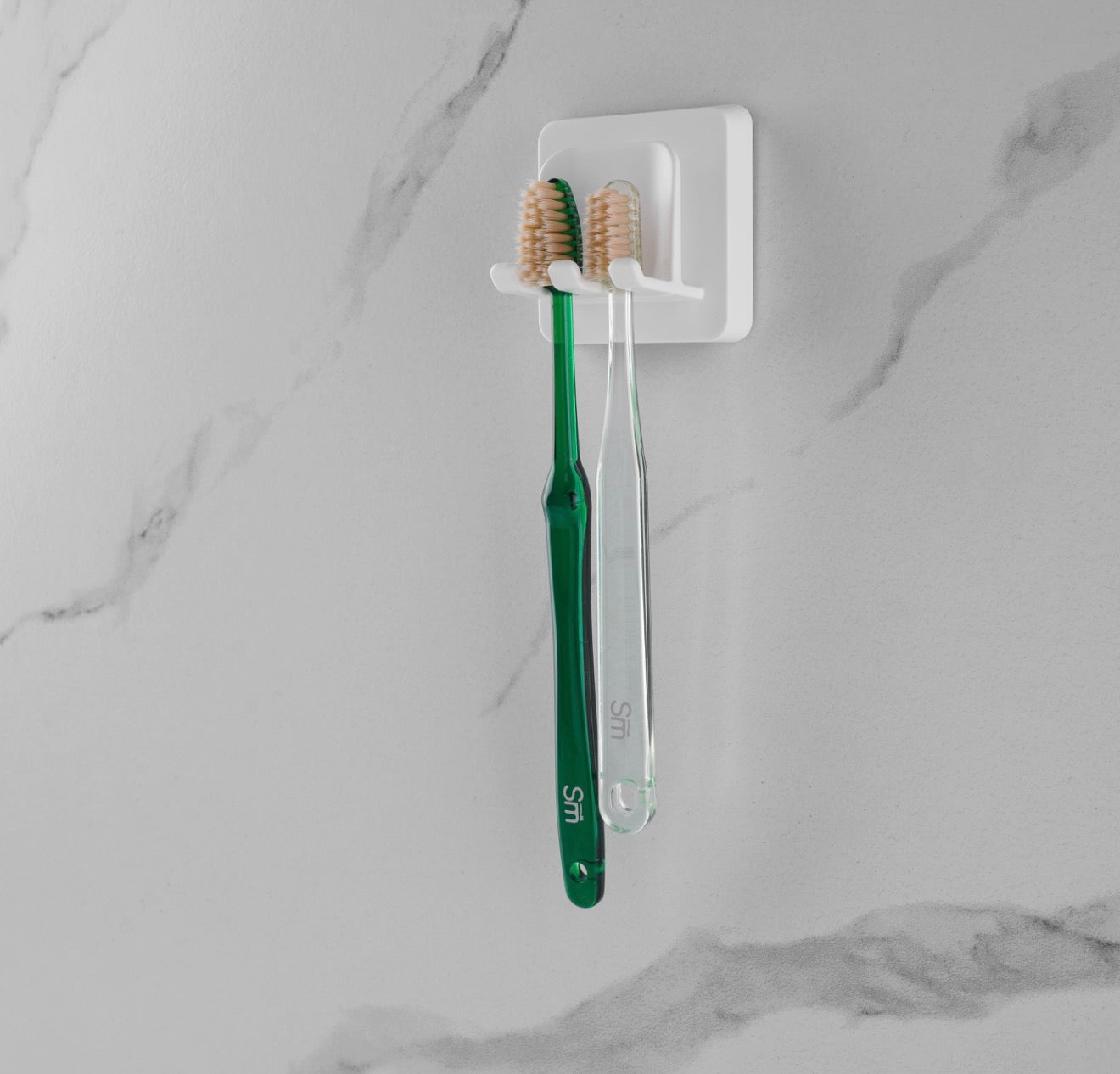 Classic Wall-Mounted Toothbrush Holder – Small (2 Slots)