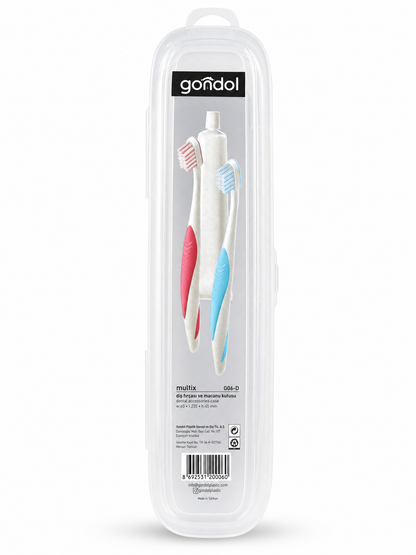 Dental Accessories Case – Portable Toothbrush &amp; Toothpaste Travel Holder 6x23.5x4.5